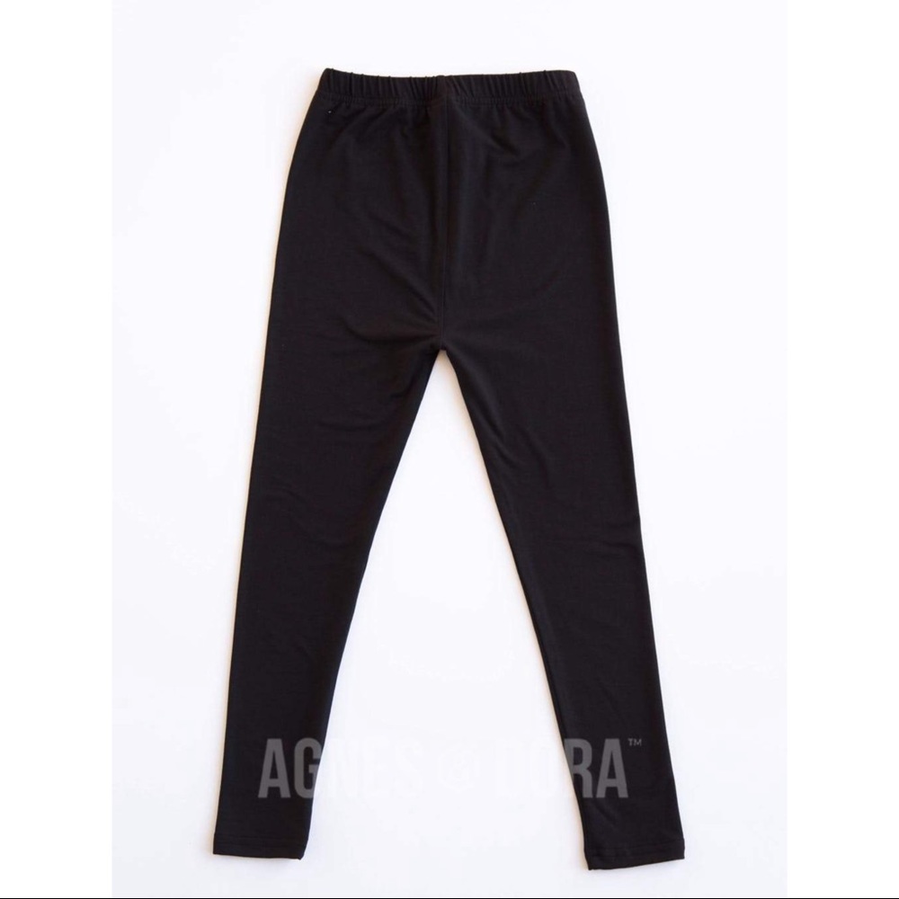 New Agnes & Dora Kids Leggings Black Soft Sueded